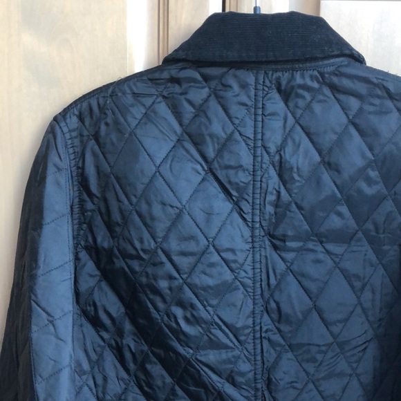 New Barbour Shaped Liddesdale corduroy collar patch pocket quilted puffer jacket - Picture 13 of 15